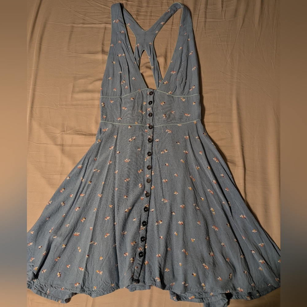 Urban Outfitters Elegant Blue Floral Dress